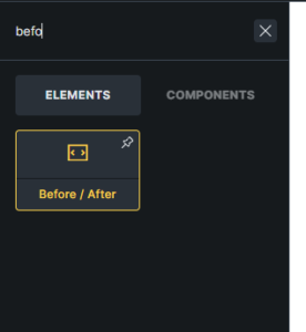bricks search panel
