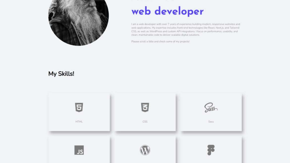 Modern Portfolio HTML & CSS Template