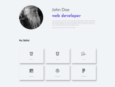 Modern Portfolio HTML & CSS Template